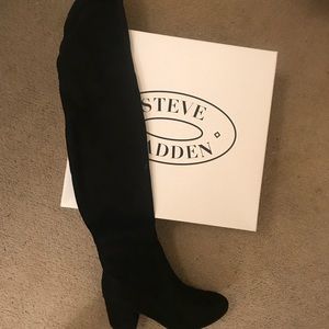 Over the knee Steve Madden black boots